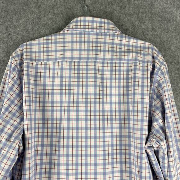 Mizzen Main Leeward Shirt Mens XL Plaid Trim Fit Button Up Performance Career - Picture 10 of 13